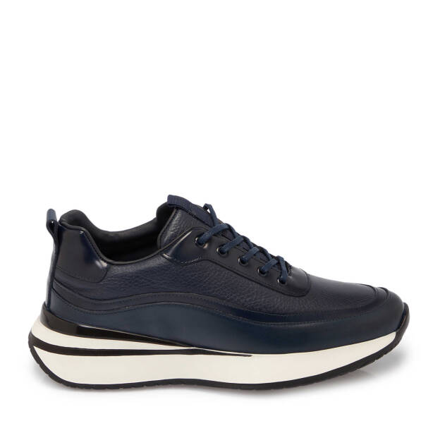 Lacivert Deri Erkek Sneaker - E25S1AY57398-A31 - 3