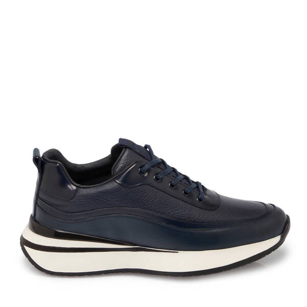 Lacivert Deri Erkek Sneaker - E25S1AY57398-A31 - 3