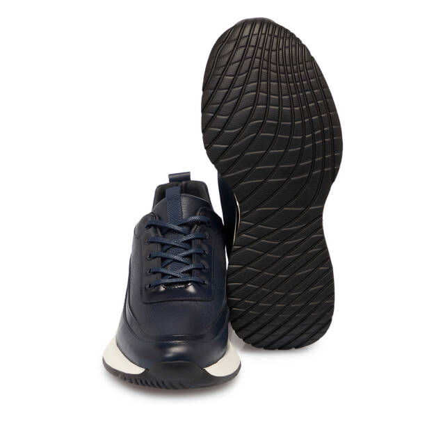 Lacivert Deri Erkek Sneaker - E25S1AY57398-A31 - 4