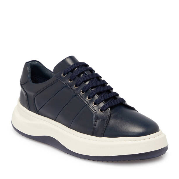 Lacivert Deri Erkek Sneaker - E25S1AY57404-A31 
