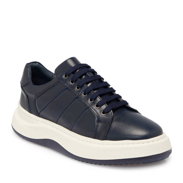 Lacivert Deri Erkek Sneaker - E25S1AY57404-A31 - 1