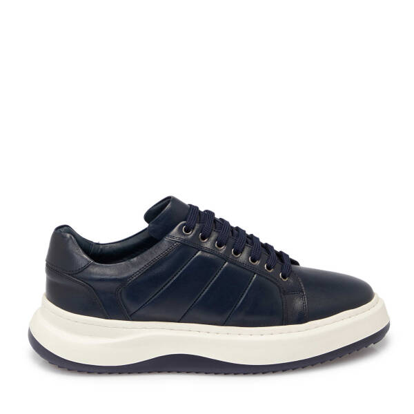 Lacivert Deri Erkek Sneaker - E25S1AY57404-A31 - 3