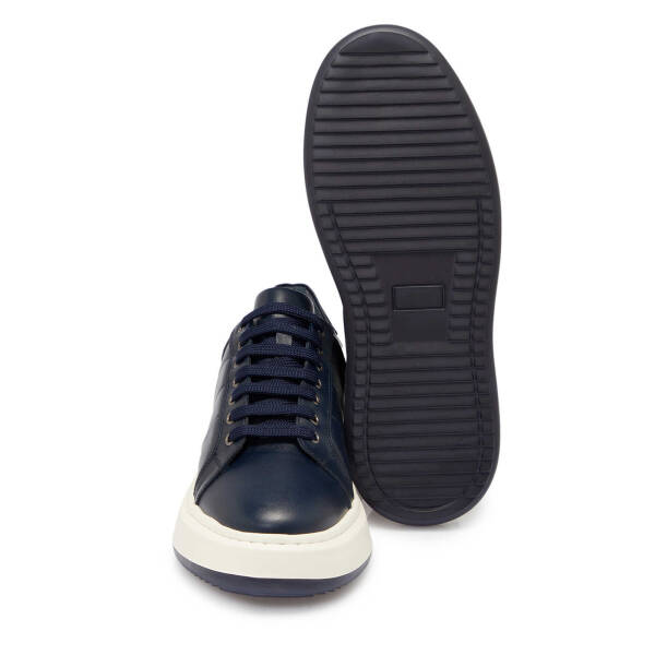 Lacivert Deri Erkek Sneaker - E25S1AY57404-A31 - 4