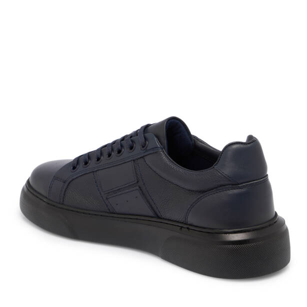 Lacivert Deri Erkek Sneaker - E25S1AY57412-A31 - 2