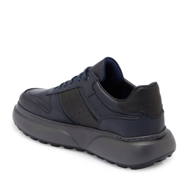 Lacivert Deri Erkek Sneaker - E25S1AY57413-A31 - 2