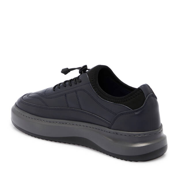 Lacivert Deri Erkek Sneaker - E25S1AY57414-A31 - 2