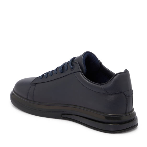 Lacivert Deri Erkek Sneaker - E25S1AY57415-A31 - 2