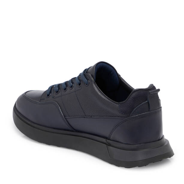 Lacivert Deri Erkek Sneaker - E25S1AY57416-A31 - 2