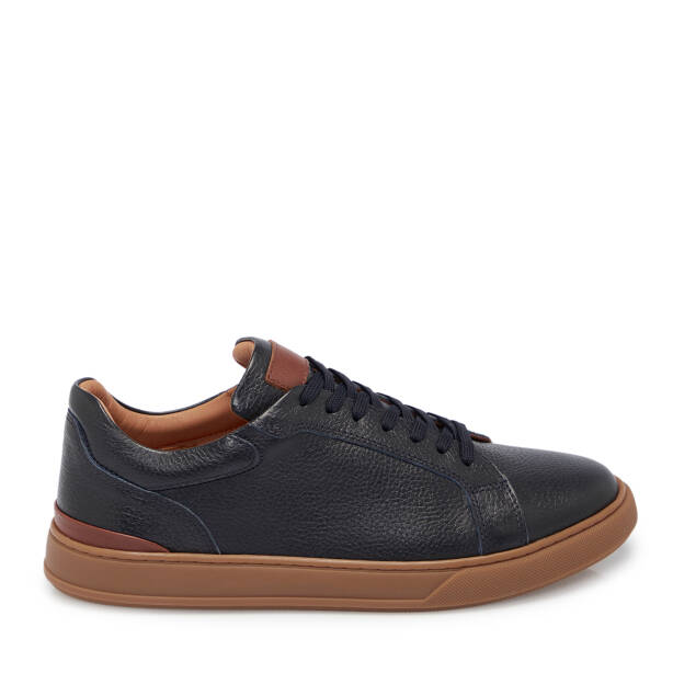 Lacivert Deri Erkek Sneaker - E25S1AY57422-A31 - 3