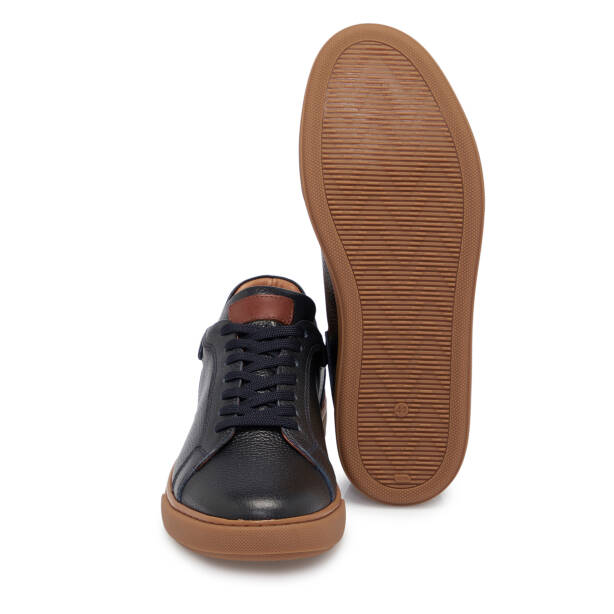 Lacivert Deri Erkek Sneaker - E25S1AY57422-A31 - 4