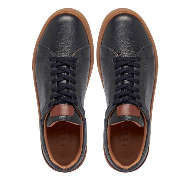 Lacivert Deri Erkek Sneaker - E25S1AY57422-A31 - 5