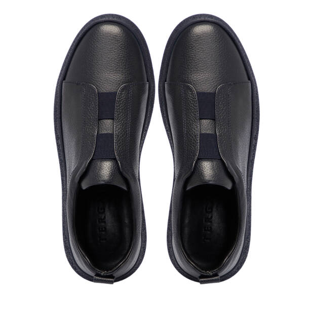 Lacivert Deri Erkek Sneaker - E25S1AY57423-A38 - 5