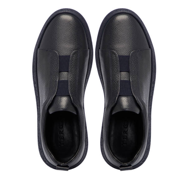 Lacivert Deri Erkek Sneaker - E25S1AY57423-A38 - 5