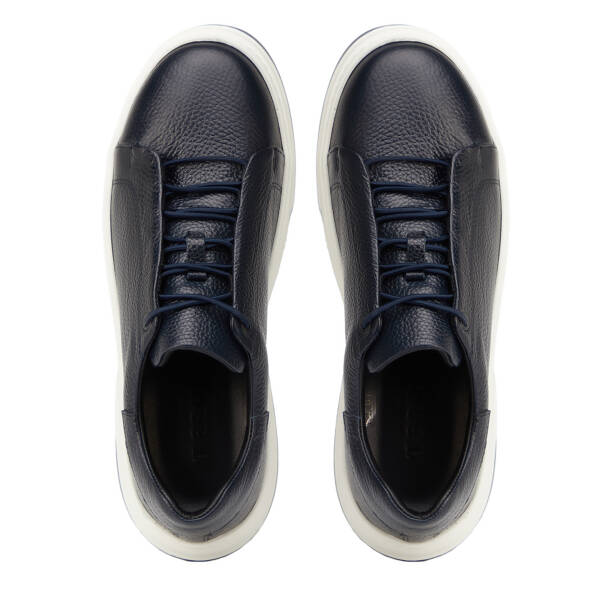 Lacivert Hakiki Deri Erkek Sneaker - E25S1AY57424-A38 - 5