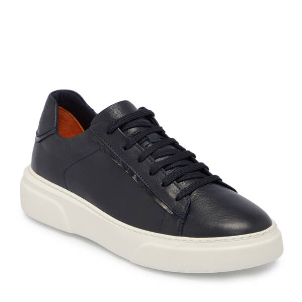 Lacivert Deri Erkek Sneaker - E25S1AY57430-A31 - 1