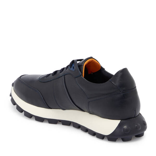 Lacivert Deri Erkek Sneaker - E25S1AY57431-A31 - 2