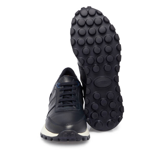 Lacivert Deri Erkek Sneaker - E25S1AY57431-A31 - 4