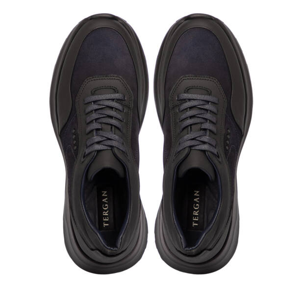 Lacivert Deri Erkek Sneaker - E25S1AY57439-C39 - 5