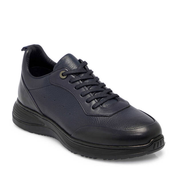 Lacivert Deri Erkek Sneaker - E25S1AY57441-A31 
