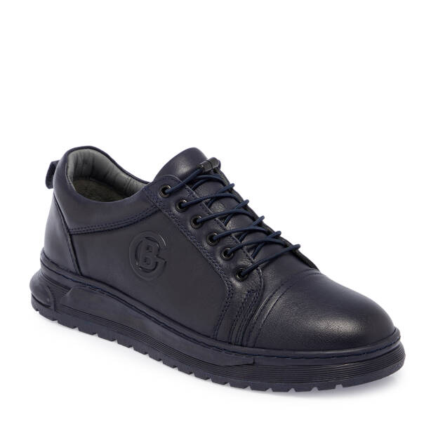 Lacivert Deri Erkek Sneaker - E25S1AY57449-A31 