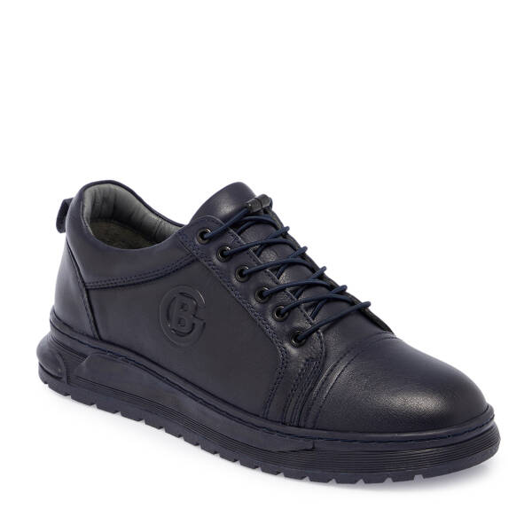 Lacivert Deri Erkek Sneaker - E25S1AY57449-A31 - 1