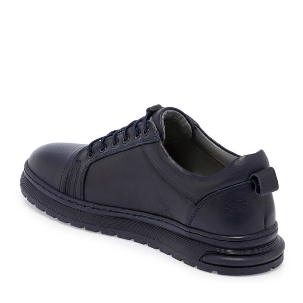 Lacivert Deri Erkek Sneaker - E25S1AY57449-A31 - 2