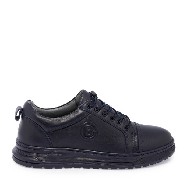 Lacivert Deri Erkek Sneaker - E25S1AY57449-A31 - 3