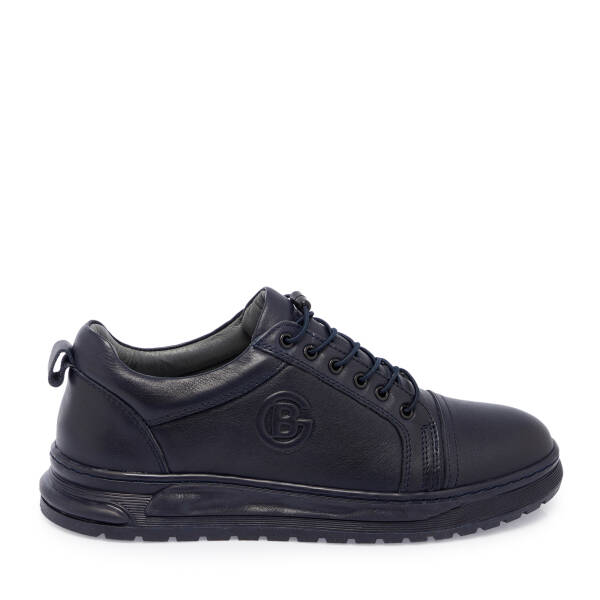 Lacivert Deri Erkek Sneaker - E25S1AY57449-A31 - 3