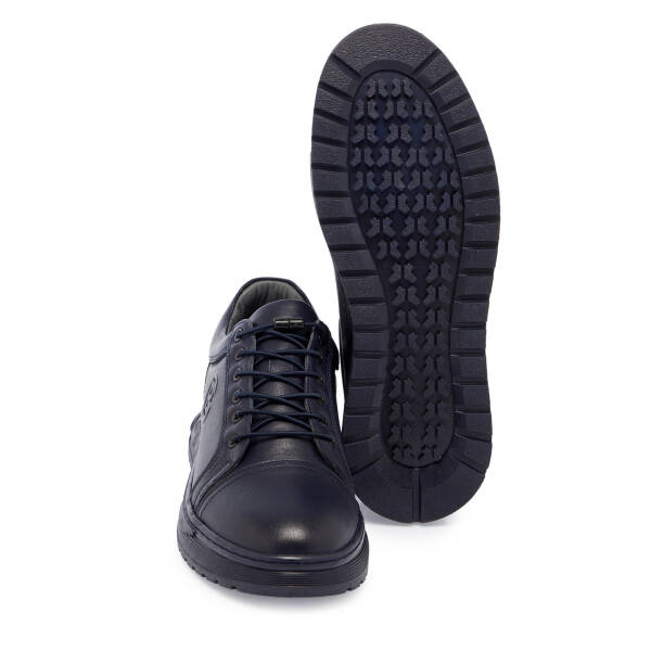 Lacivert Deri Erkek Sneaker - E25S1AY57449-A31 - 4