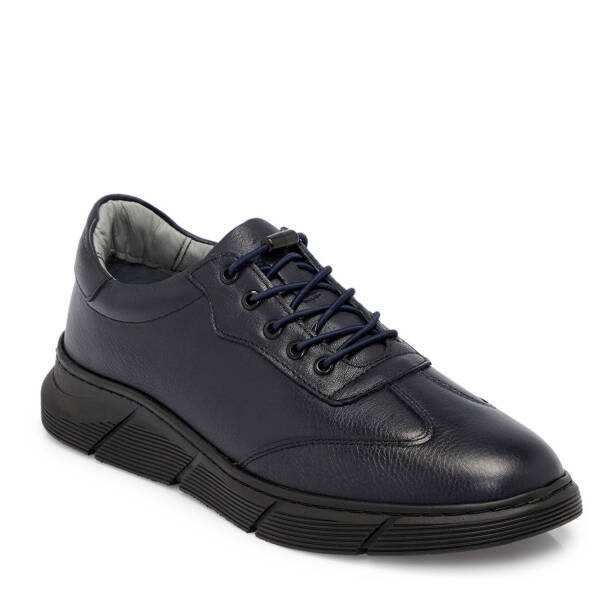 Lacivert Deri Erkek Sneaker - E25S1AY57450-A31 
