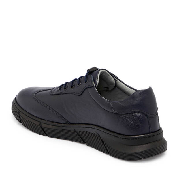 Lacivert Deri Erkek Sneaker - E25S1AY57450-A31 - 2