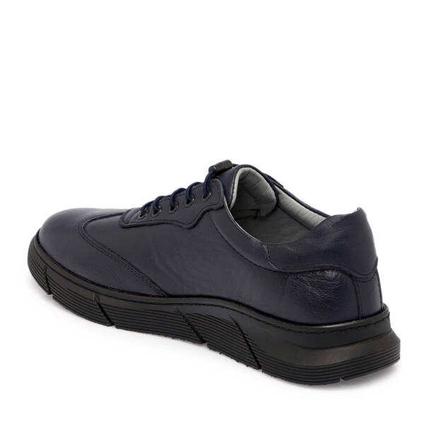 Lacivert Deri Erkek Sneaker - E25S1AY57450-A31 - 2