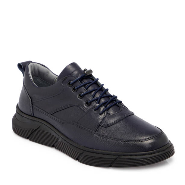 Lacivert Deri Erkek Sneaker - E25S1AY57451-A31 