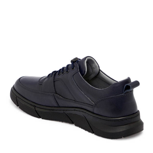 Lacivert Deri Erkek Sneaker - E25S1AY57451-A31 - 2