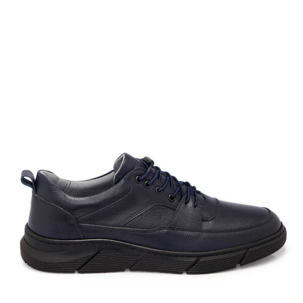Lacivert Deri Erkek Sneaker - E25S1AY57451-A31 - 3