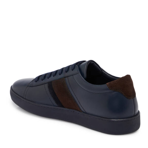 Lacivert Deri Erkek Sneaker - E25S1AY57463-A31 - 2
