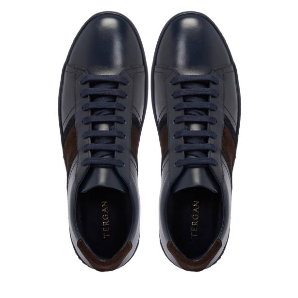 Lacivert Deri Erkek Sneaker - E25S1AY57463-A31 - 5