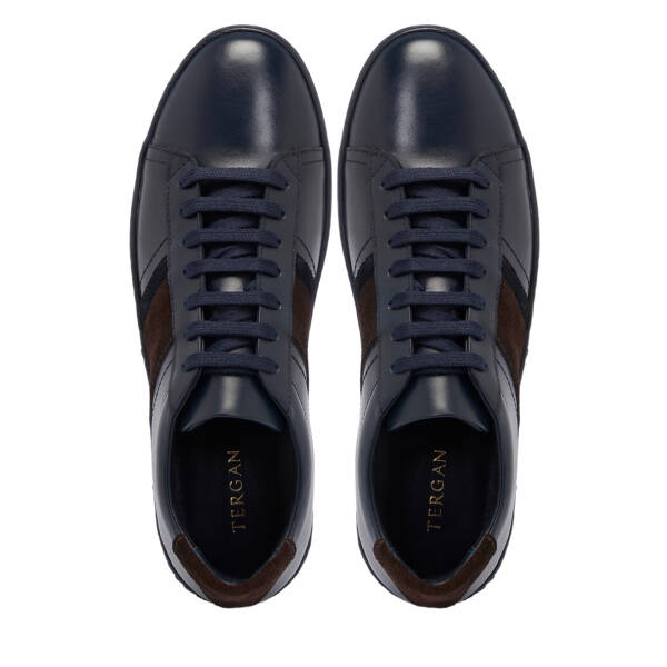 Lacivert Deri Erkek Sneaker - E25S1AY57463-A31 - 5