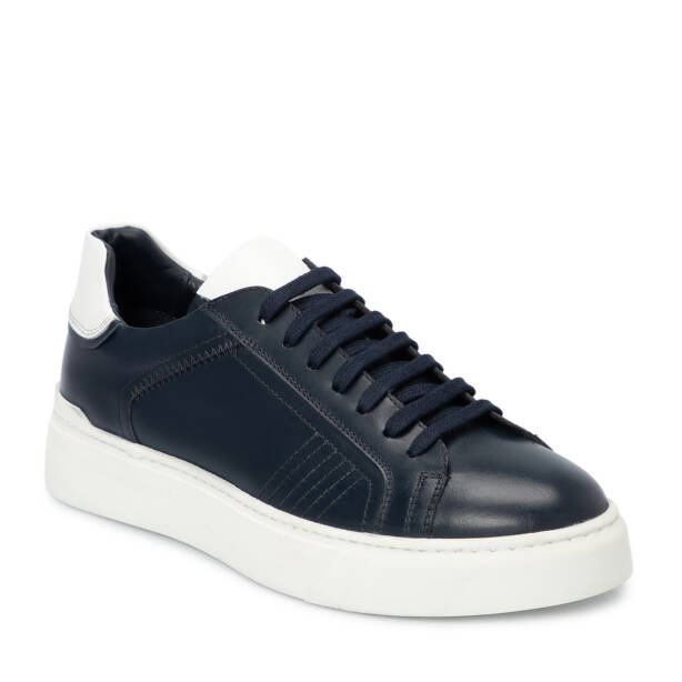 Lacivert Deri Erkek Sneaker - E25S1AY57464-A31 - 1