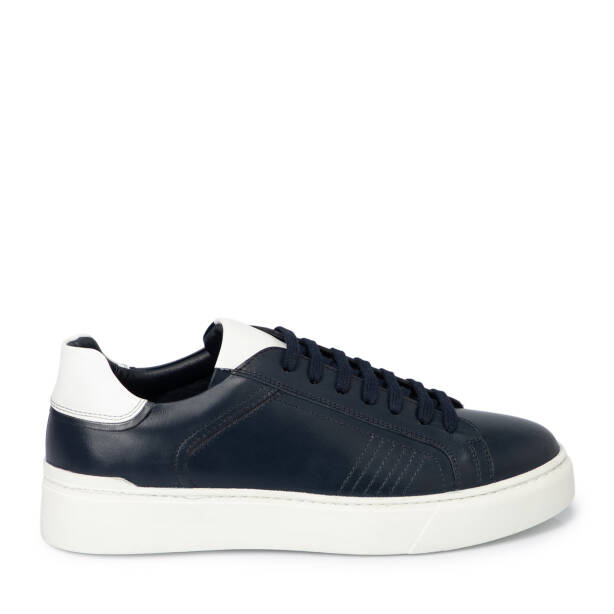 Lacivert Deri Erkek Sneaker - E25S1AY57464-A31 - 3