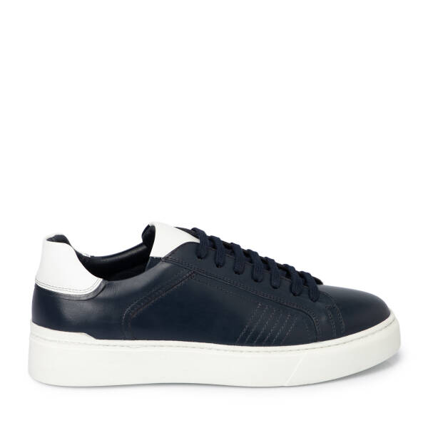 Lacivert Deri Erkek Sneaker - E25S1AY57464-A31 - 3