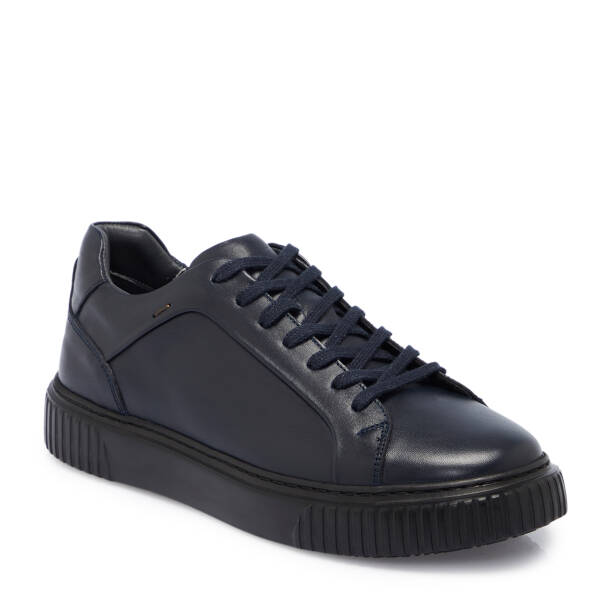 Lacivert Deri Erkek Sneaker - E25S1AY57472-C72 - 1