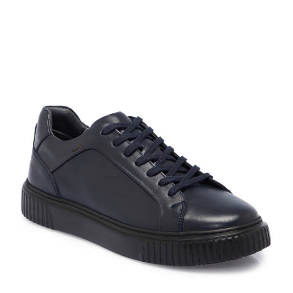 Lacivert Deri Erkek Sneaker - E25S1AY57472-C72 - 1