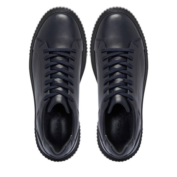 Lacivert Deri Erkek Sneaker - E25S1AY57472-C72 - 5