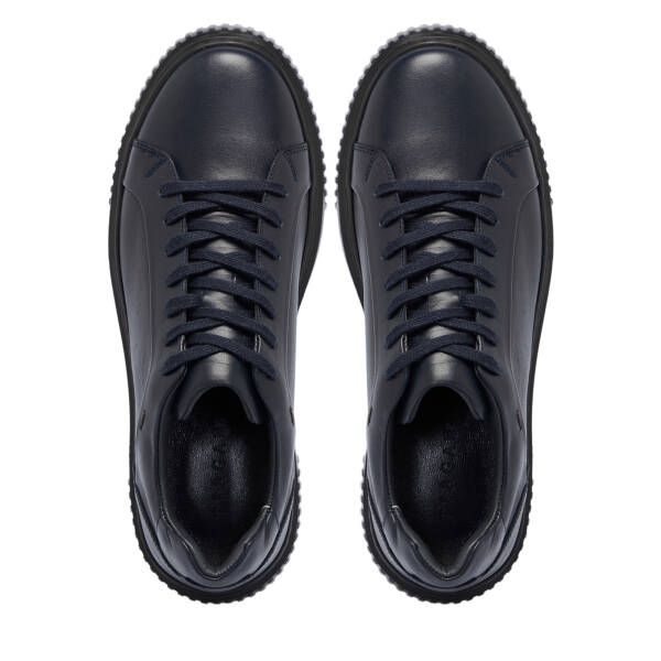 Lacivert Deri Erkek Sneaker - E25S1AY57472-C72 - 5