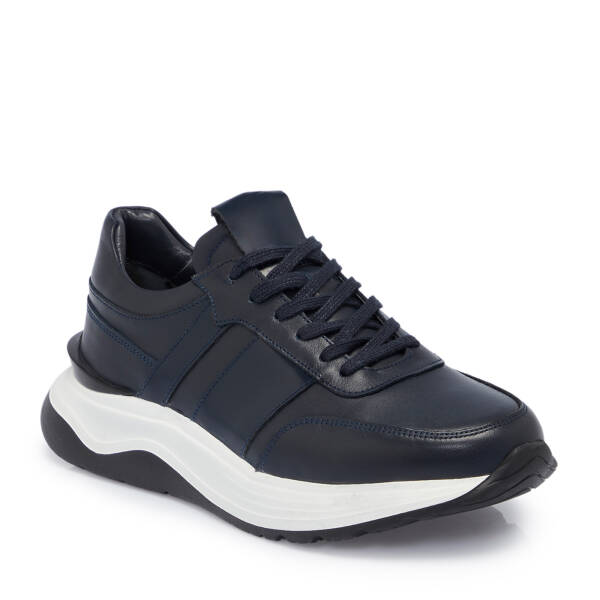 Lacivert Deri Erkek Sneaker - E25S1AY57473-C72 - 1