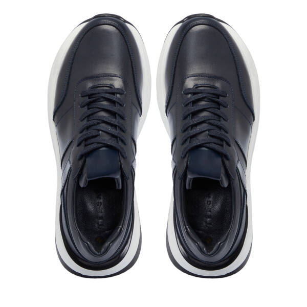 Lacivert Deri Erkek Sneaker - E25S1AY57473-C72 - 5