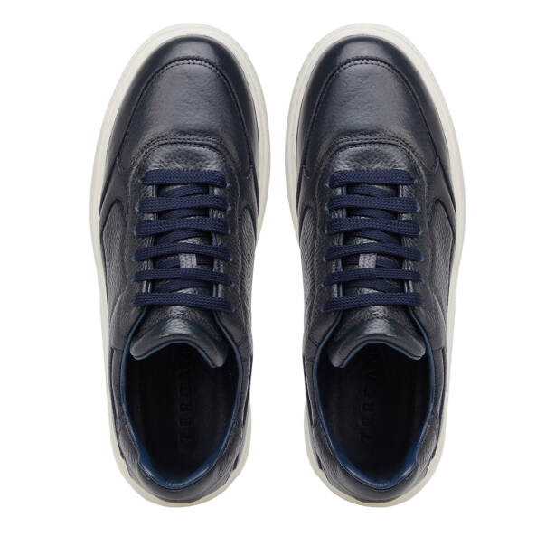 Lacivert Hakiki Deri Erkek Sneaker - E25S1AY57482-A38 - 5