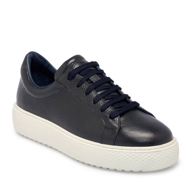 Lacivert Deri Erkek Sneaker - E25S1AY57485-A38 