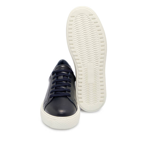 Lacivert Deri Erkek Sneaker - E25S1AY57485-A38 - 4